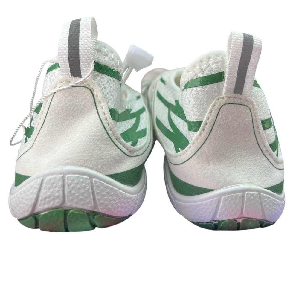 Stylish White and Green Athletic Shoes - Picture 3 of 6